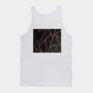 Rose Gold and Black Marble Tank Top